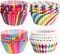 Colorful Rainbow Cupcake Liners – Disposable Baking Paper Cups Standard Size Pack of 400